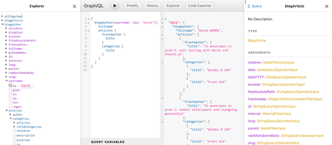 GraphQL explorer at Adaltas