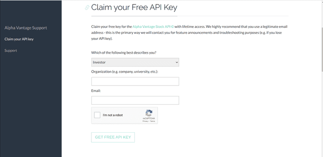 Claim your free API key