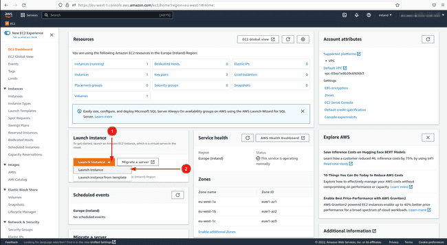 EC2 Dashboard