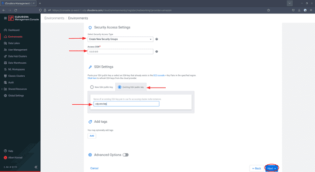 CDP: Configure security