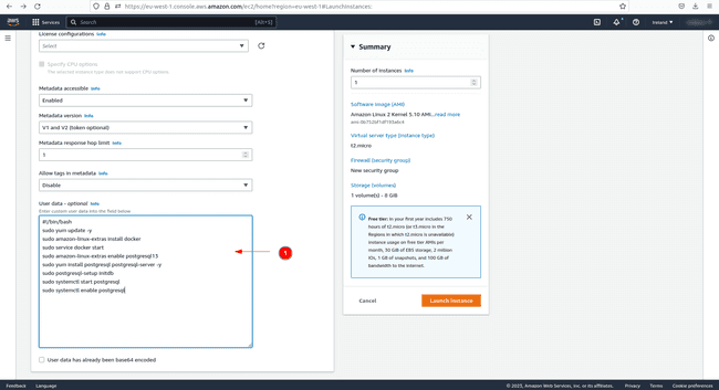 EC2 add user data