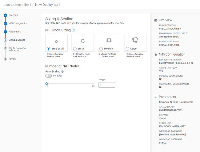 Configure scaling