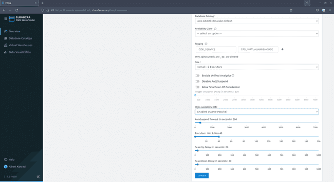 CDP: Configurer virtual warehouse