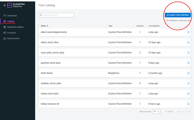 Import a Flow definition