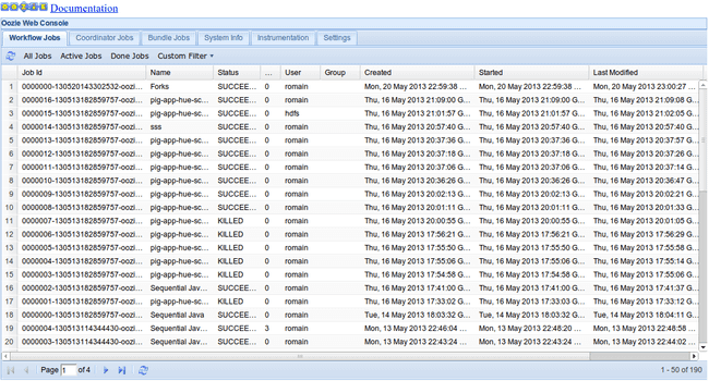 Oozie Web Console