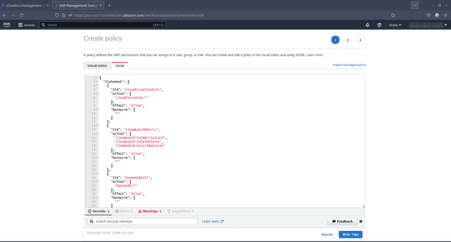 AWS IAM : Application du policy document