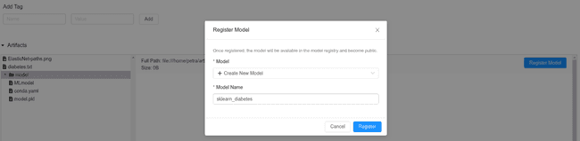 MLflow enregistrement d'un model