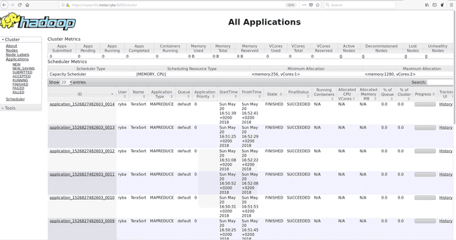 Screenshot of Apache YARN 2
